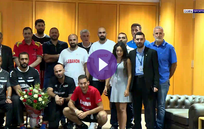 استقبال-رسمي-لمنتخب-لبنان-بعد-بلوغه-كأس-العالم-لكرة-السلة